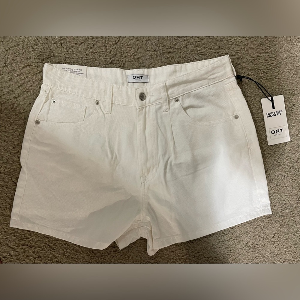 Oat New York High Rise Mom Fit Shorts